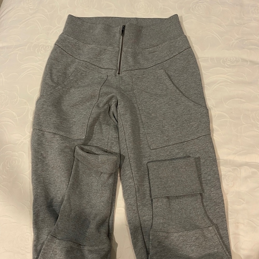 Free People Gray High-Waist Pocket Joggers